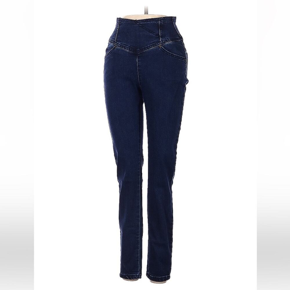 JEANS hi rise skinny leg basque waist jeans, size 27